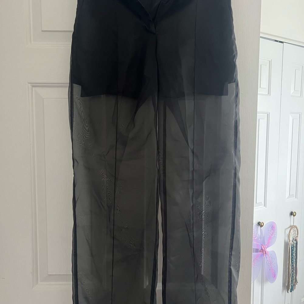Sheer Black Pants